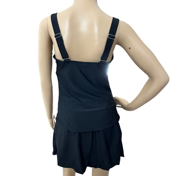 Talisea 2 Piece Black Tankini Swimsuit NWT Medium - Picture 4 of 7